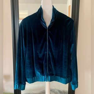 Coldwater Creek Blue Velvet Jacket